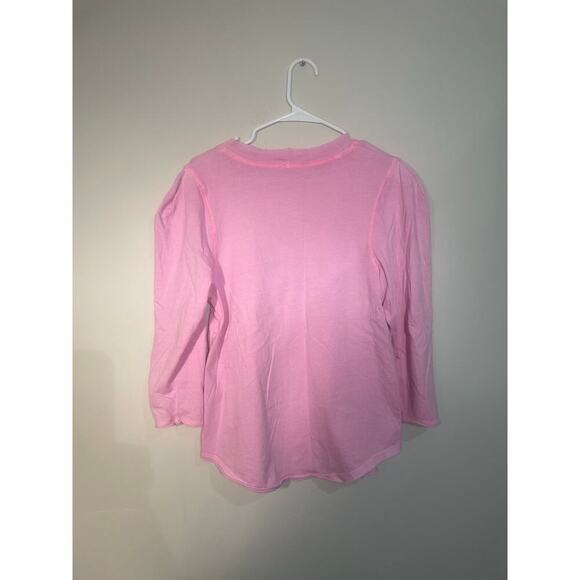 We The Free Clover Puff Sleeve 3/4 Length Sleeve T-Shirt in Pink - Picture 5 of 10